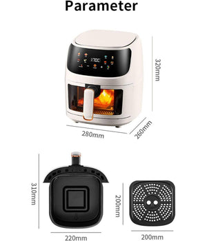 Miglior Friggitrice Ad Aria Da 8 Lt 1350w Display Control Smart Forno Visibile         