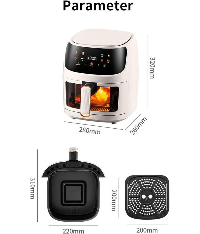 Miglior Friggitrice Ad Aria Da 8 Lt 1350w Display Control Smart Forno Visibile         