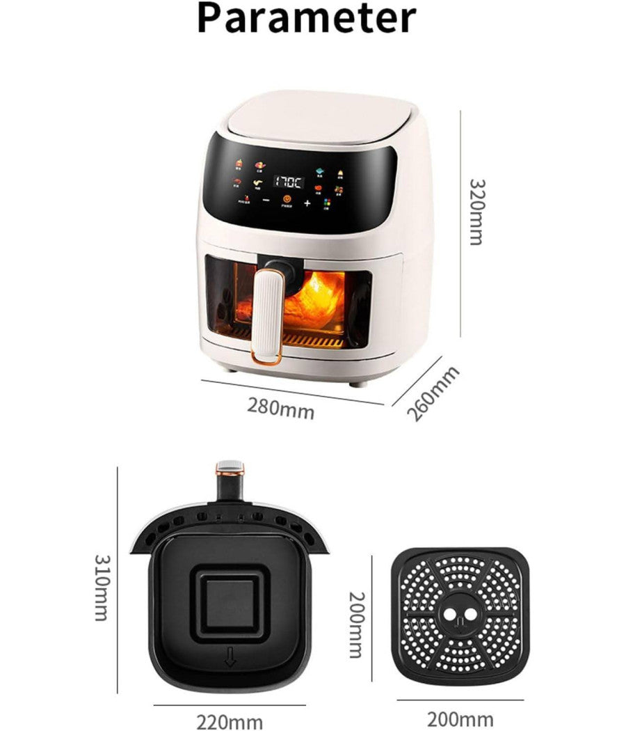 Miglior Friggitrice Ad Aria Da 8 Lt 1350w Display Control Smart Forno Visibile         