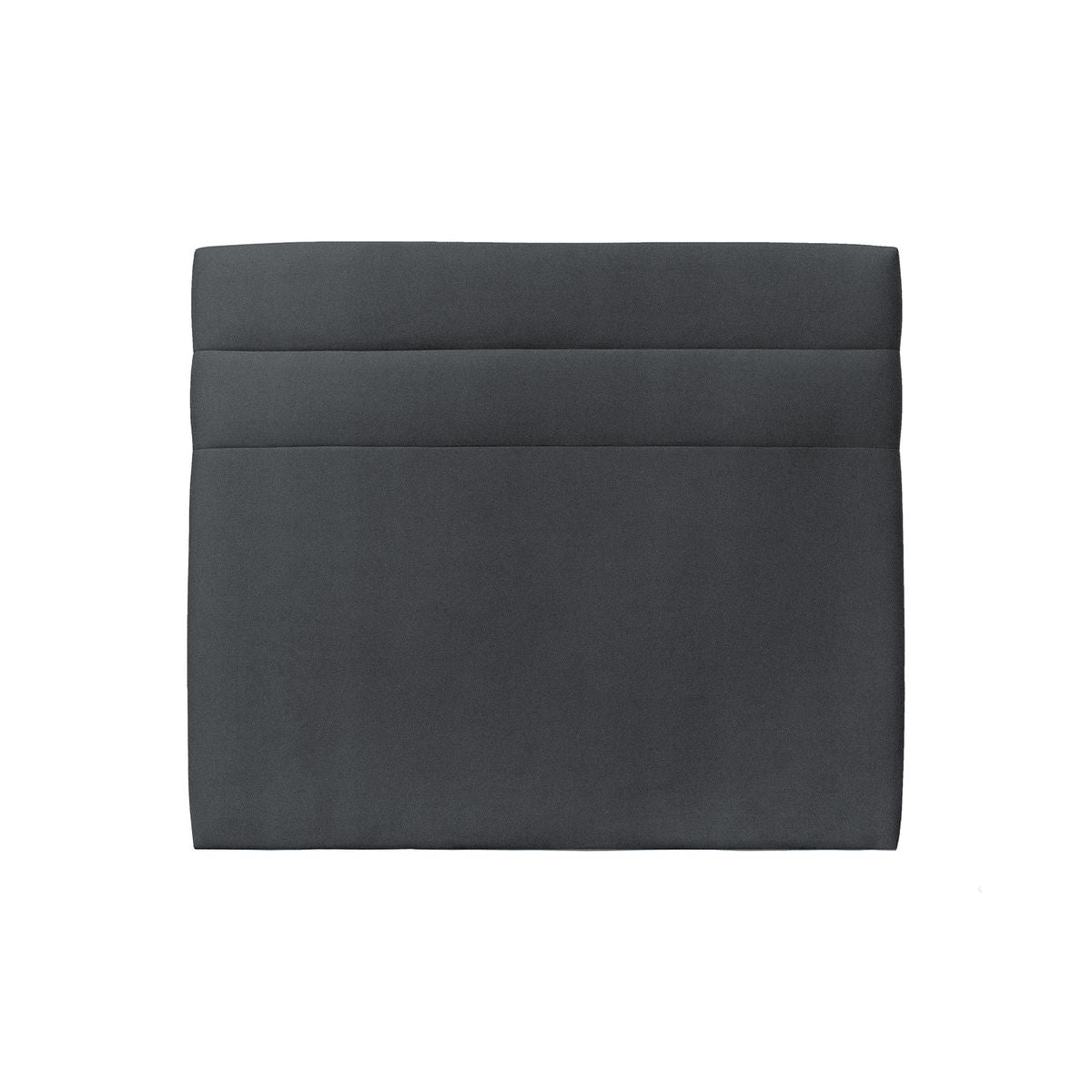 Testiera in tessuto velluto grigio antracite con linee L135 cm