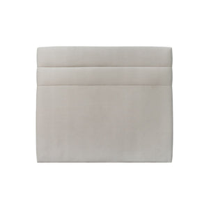 Testiera in tessuto velluto grigio chiaro con linee L150 cm