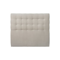 Testiera in tessuto velluto grigio chiaro imbottita L135 cm