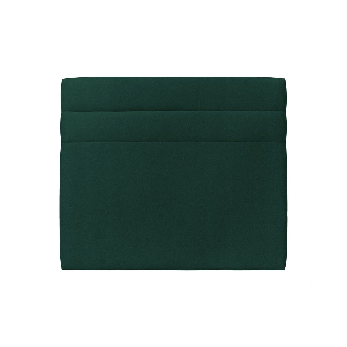 Testiera in tessuto velluto verde con linee L135 cm