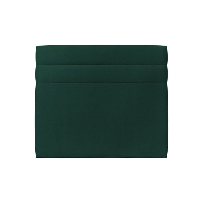 Testiera in tessuto velluto verde con linee L135 cm