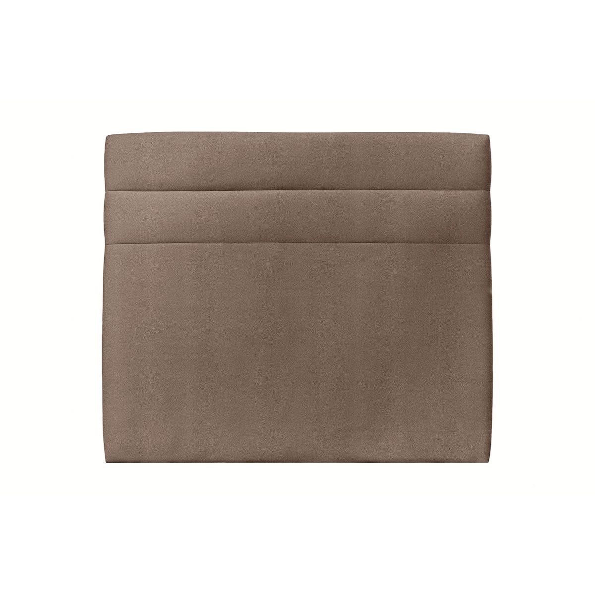 Testiera in tessuto velluto tortora con linee L150 cm