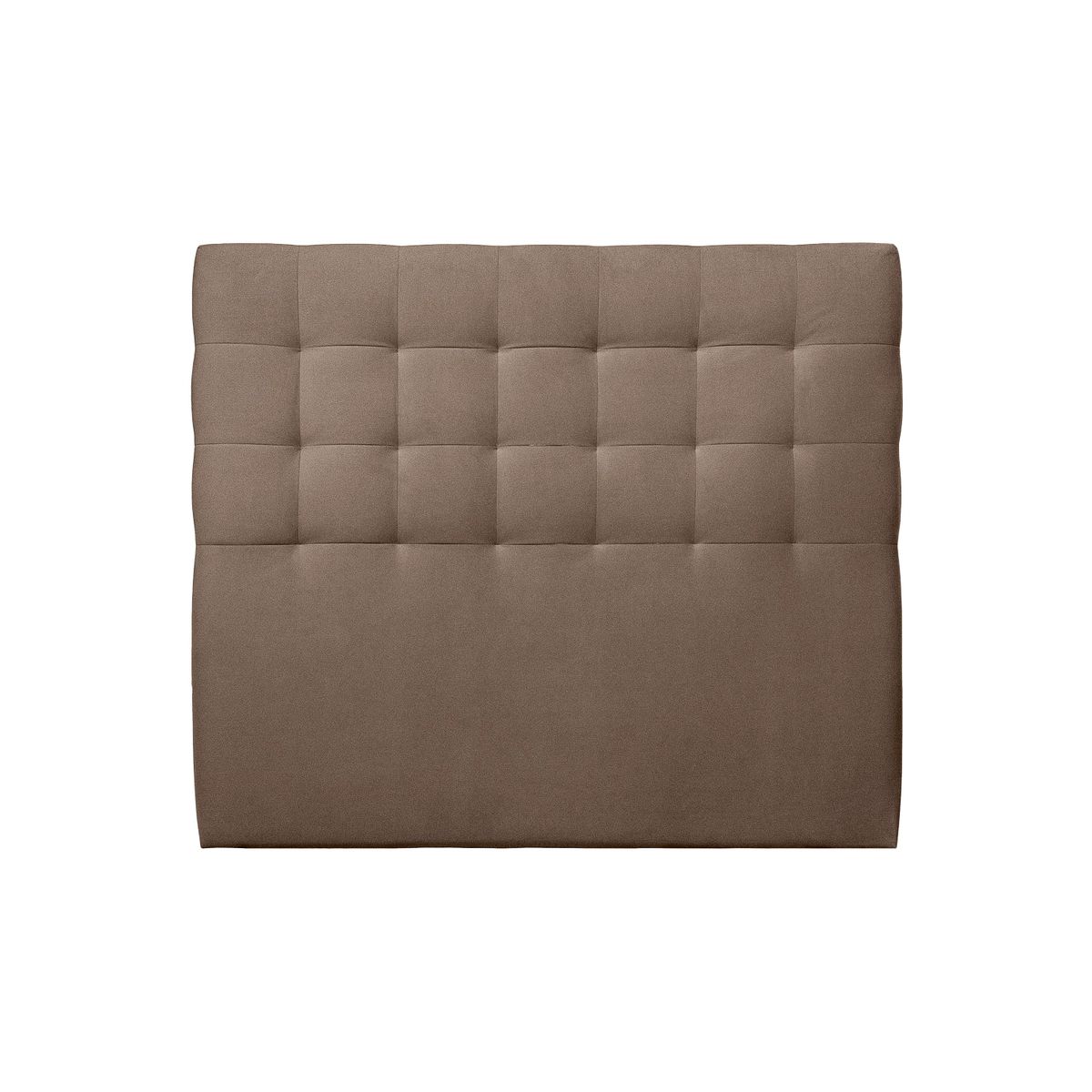Testiera in tessuto velluto tortora imbottita L135 cm