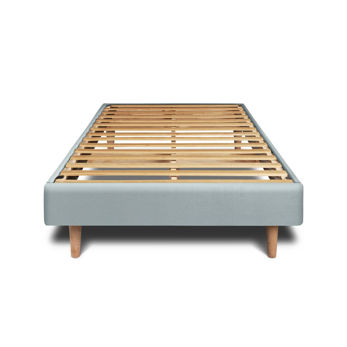 Letto 90x190 cm con testiera in linea - Tessuto velluto