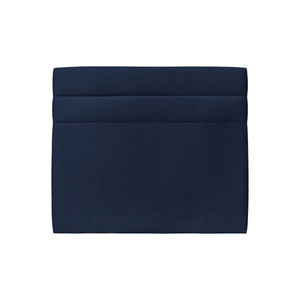 Testiera in tessuto velluto blu oceano con linee L135 cm