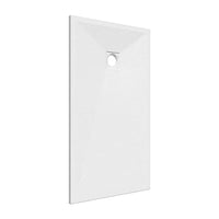 Piatto doccia rettangolare 80x110 cm in marmoresina bianco effetto pietra h3 cm | Milos
