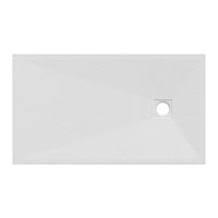 Piatto doccia rettangolare 90x120 cm in marmoresina bianco effetto pietra h3 cm | Milos