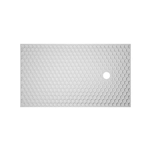 Piatto doccia rettangolare 80x180 cm in marmoresina bianco effetto pietra h3 cm | Milos