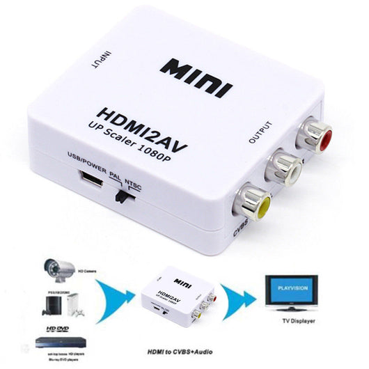 mini adattatore convertitore audio video da hdmi a av rca interfaccia hdmi2av