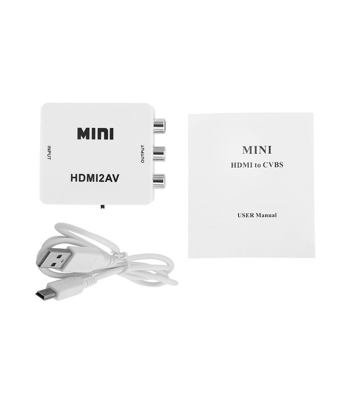 Mini Adattatore Video Digitale Hdmi A Av Rca Convertitore Digitale Analogico         