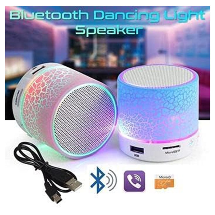 Trade Shop - Mini Altoparlante Bluetooth Con Luce Led Usb Bomboniere Regalo Per Adulti Bambini         