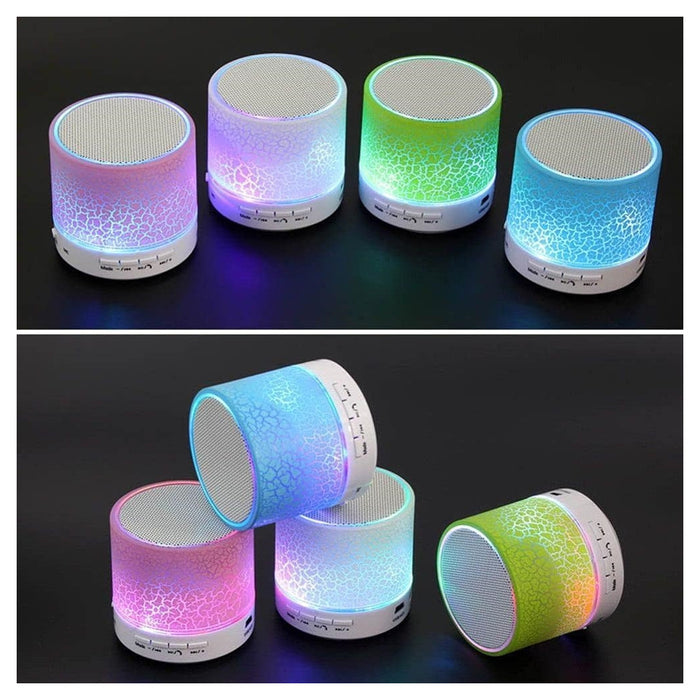 Trade Shop - Mini Altoparlante Bluetooth Con Luce Led Usb Bomboniere Regalo Per Adulti Bambini         