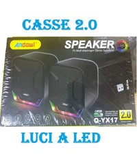 Mini Altoparlanti Casse Per Computer 3w Cablati Con Luce Rgb Led Q-yx17 Jack Usb         