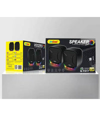 Mini Altoparlanti Casse Per Computer 3w Cablati Con Luce Rgb Led Q-yx17 Jack Usb         