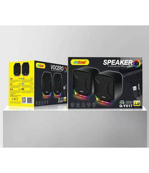 Mini Altoparlanti Casse Per Computer 3w Cablati Con Luce Rgb Led Q-yx17 Jack Usb         