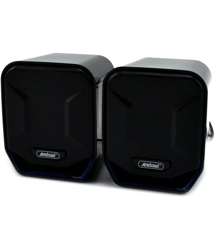 Mini Altoparlanti Casse Per Computer 3w Cablati Con Luce Rgb Led Q-yx17 Jack Usb         