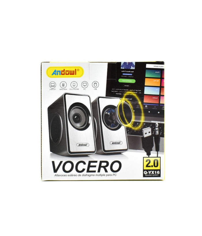 Mini Altoparlanti Per Computer 2.0 Cablati Con Potenza 3w Jack 3,5 Mm/usb Q-yx16         