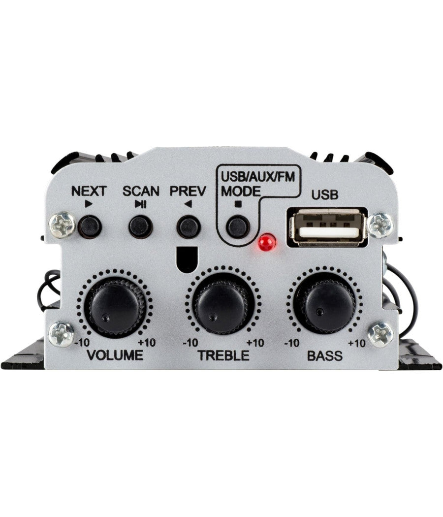 Mini Amplificatore Stereo A 2 Canali Per Auto Moto Da 500w Usb Mp3 Kinter Ma-150         