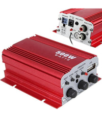 Mini Amplificatore Stereo A 2 Canali Per Auto Moto Da 500w Usb Mp3 Kinter Ma-150         