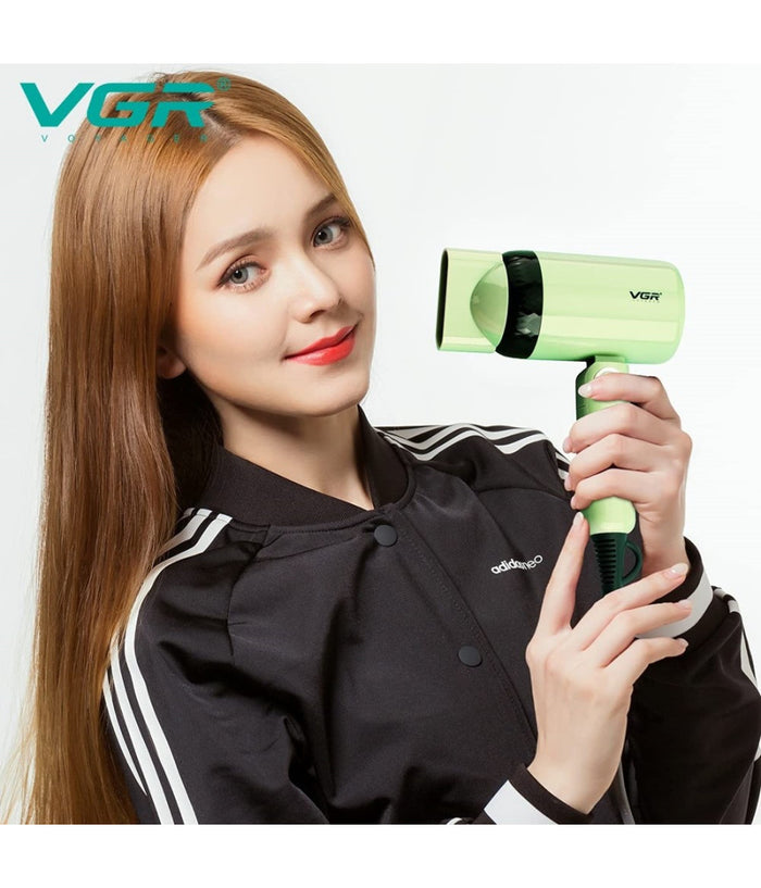 Mini Asciugacapelli Richiudibile 1200w Professionale 2 Velocità  Concentratore V-421         