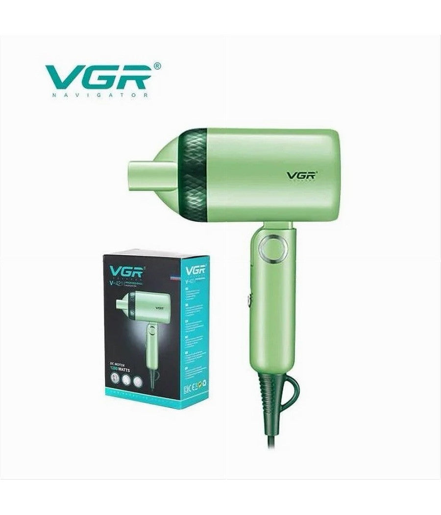 Mini Asciugacapelli Richiudibile 1200w Professionale 2 Velocità  Concentratore V-421         