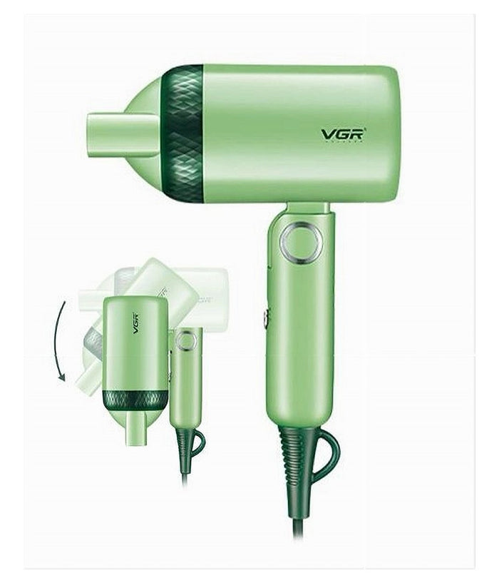 Mini Asciugacapelli Richiudibile 1200w Professionale 2 Velocità  Concentratore V-421         