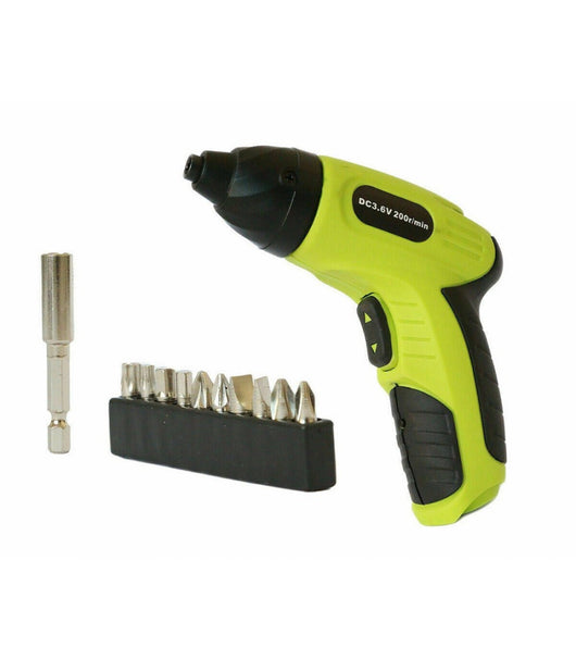 Mini Avvitatore Trapano 13 Pezzi Cordeless 3,6 Volt 200rpm Ricaricabile 10 Punte         