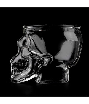 Mini Bicchiere In Vetro A Forma Di Teschio Per Shot Cichhetto Alcolici Barman         