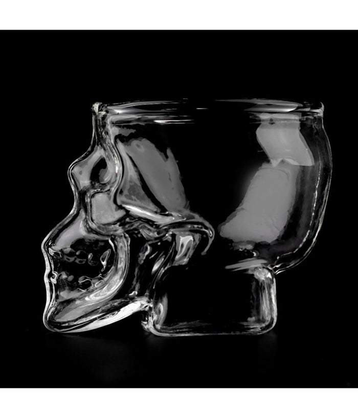 Mini Bicchiere In Vetro A Forma Di Teschio Per Shot Cichhetto Alcolici Barman         