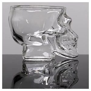 Mini Bicchiere In Vetro A Forma Di Teschio Per Shot Cichhetto Alcolici Barman         