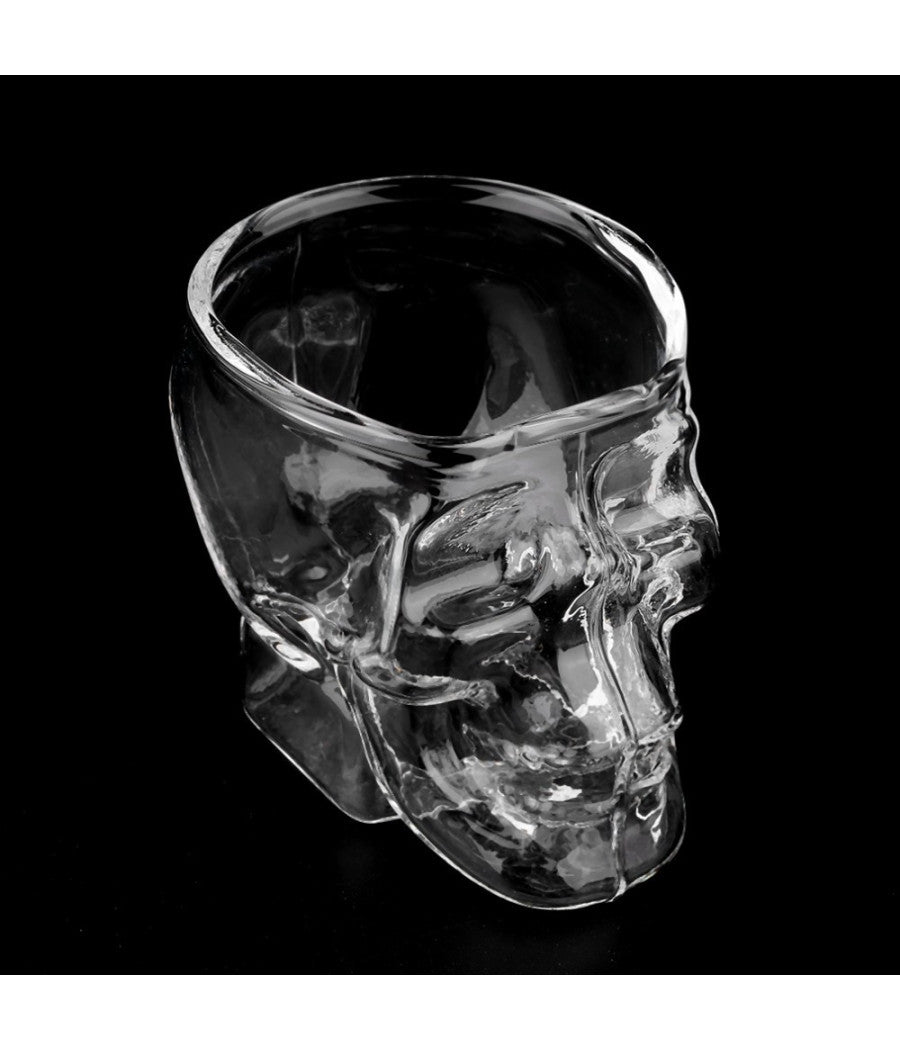 Mini Bicchiere In Vetro A Forma Di Teschio Per Shot Cichhetto Alcolici Barman         