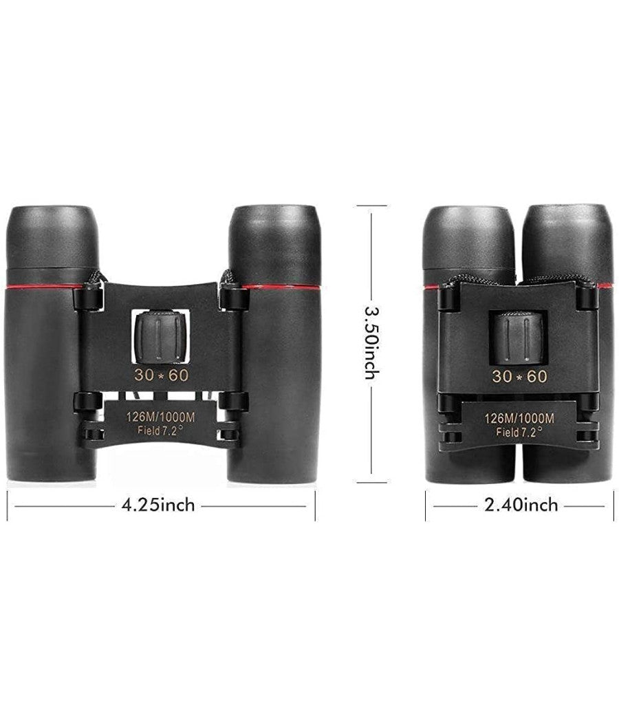 Mini Binocolo Cannocchiale Zoom 30 X 60 Visione Diurna E Notturna Pieghevole         