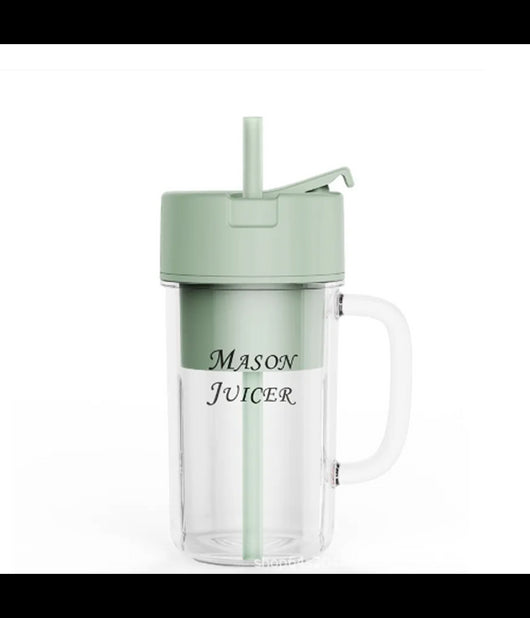 Mini Blender Frullatore Portatile Ricaricabile Con Cannuccia Per Viaggi, Ufficio         