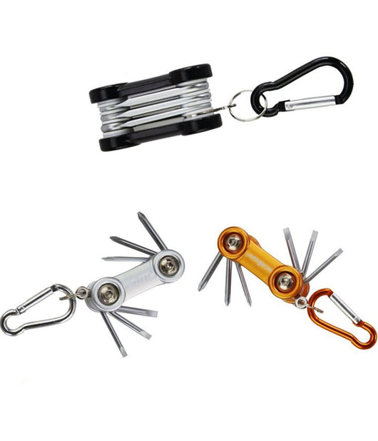 Mini Cacciaviti 6 Punte Torx Pieghevole Stella Fisso Porta Chiavi Chiave Moschettone         
