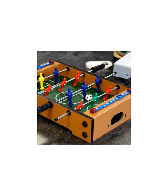 Mini Calcetto Da Tavolo Struttura In Legno E Sagome In Plastica Pallina Inclusa         