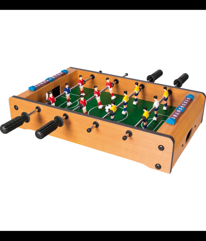 Mini Calcetto Tavolo Calcio Balilla Legno Biliardino Gioco Bambino 10x51x30cm         