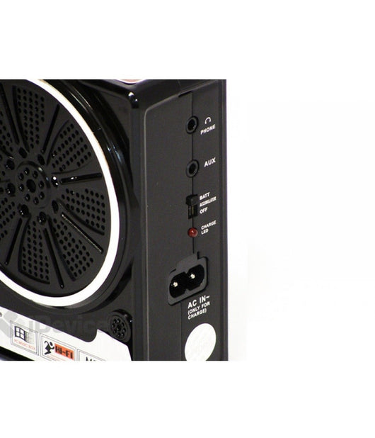 Mini Cassa Speacker Portatile Con Radio Fm Porta Usb Lettore Sd Mp3 Audio Musica         