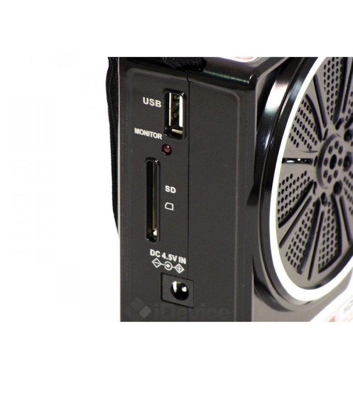 Mini Cassa Speacker Portatile Con Radio Fm Porta Usb Lettore Sd Mp3 Audio Musica         