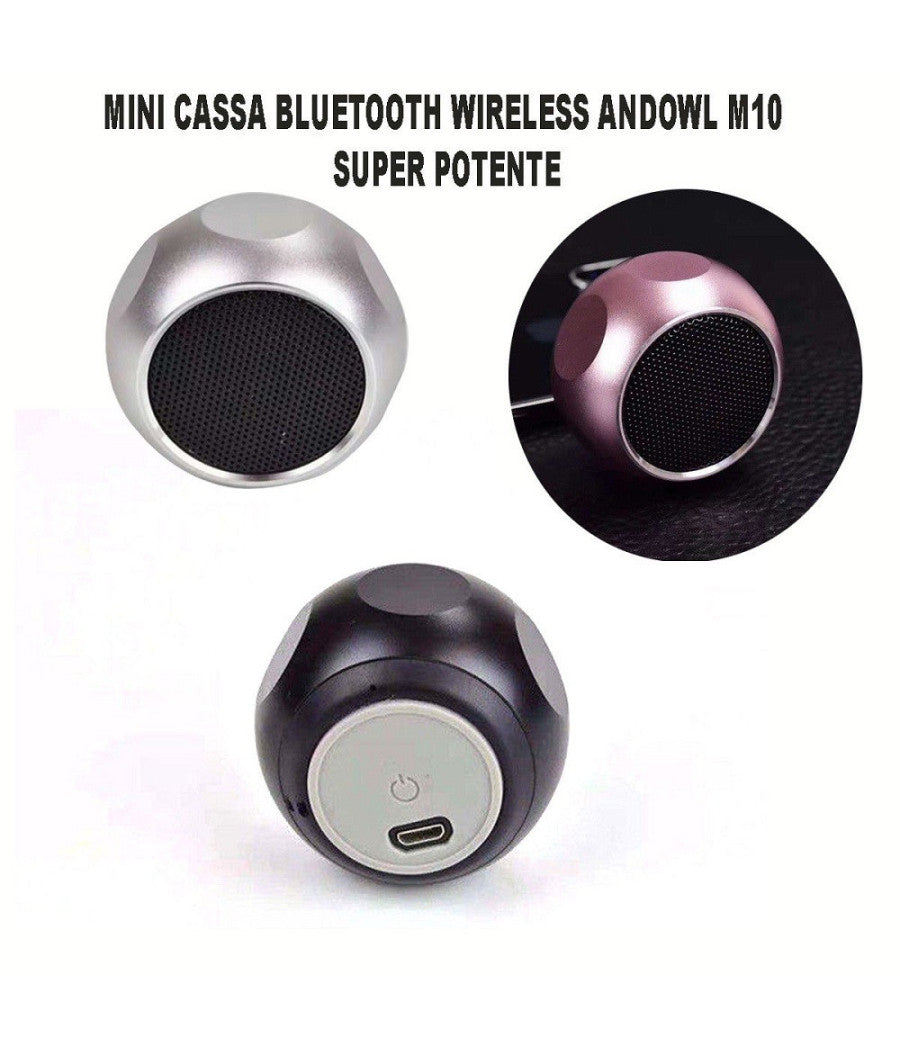 Mini Cassa Speaker Altoparlante 3w Bluetooth V4,2 Wireless Vivavoce M10         