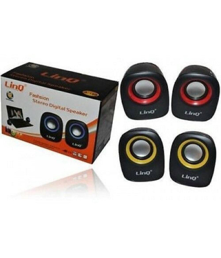 Mini Casse Speaker Altoparlanti Stereo Usb 2.0 Pc Notebook Mp3 Linq A-180         
