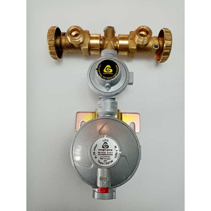 Mini centralina doppio stadio per due bombole gas gpl per caldaia e scaldabagno