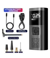 Mini Compressore Pompa Ad Aria Elettrica Auto Multifunzione Torcia Schermo Lcd         