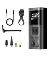 Mini Compressore Pompa Ad Aria Elettrica Auto Multifunzione Torcia Schermo Lcd         