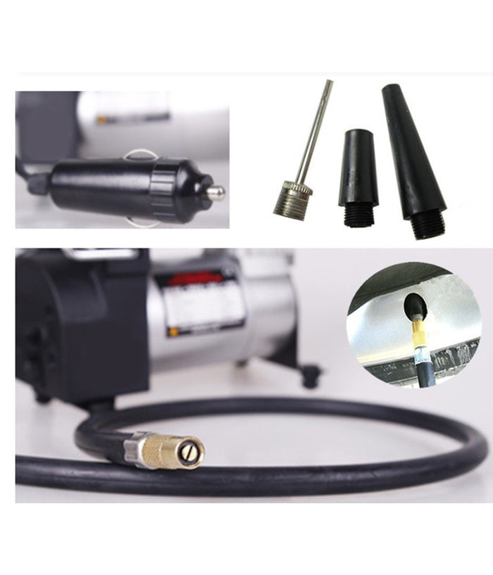 Mini Compressore Portatile 12v 150psi Auto Moto Scooter Bici Manometro 10bar         