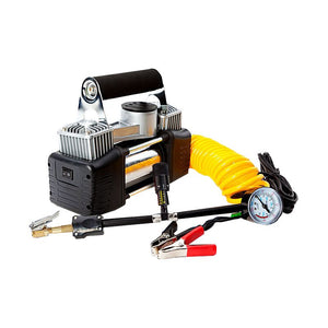 Mini compressore portatile 12v 150psi auto moto bici compreso di kit bucatura