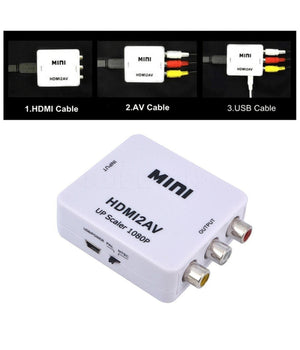 Mini Convertitore Adattatore Video Audio Da Hdmi Av Rca Hdmi2av 1080p         