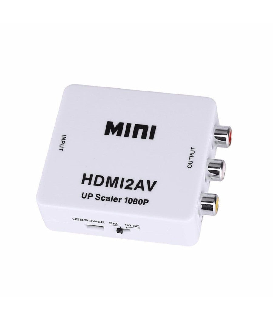 Mini Convertitore Adattatore Video Audio Da Hdmi Av Rca Hdmi2av 1080p         